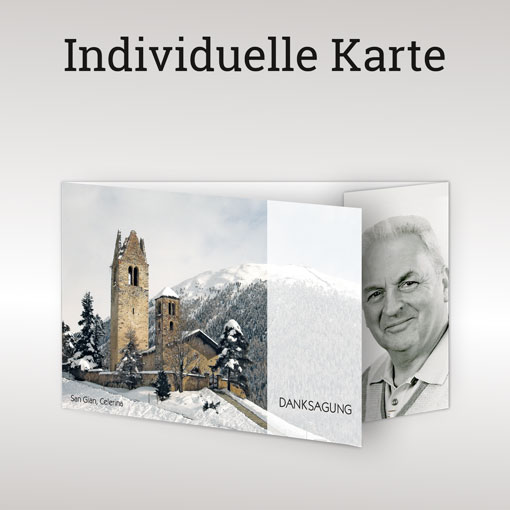 Individuelle Karte f&uuml;r einen Todesfall oder eine Danksagung